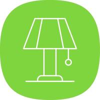 Table Lamp Line Curve Icon vector