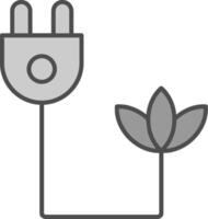 Eco Plug Fillay Icon vector