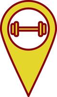 Gym Location Line Two Color Icon vector