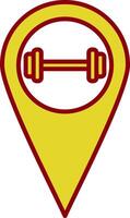 Gym Location Line Two Color Icon vector