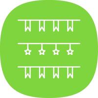 Garland Line Curve Icon vector