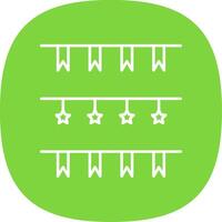 Garland Line Curve Icon vector