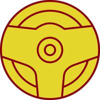 Steering Wheel Line Two Color Icon vector