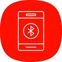 Bluetooth Line Curve Icon vector