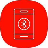 Bluetooth Line Curve Icon vector