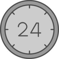 24 Hours Fillay Icon vector