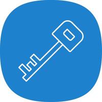 Key Line Curve Icon vector