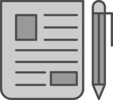 Blog Fillay Icon vector