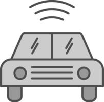 Autonomous Car Fillay Icon vector