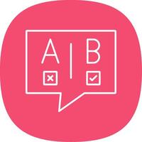 Ab Testing Line Curve Icon vector