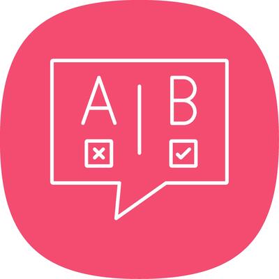 Ab Testing Line Curve Icon