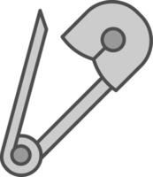 Safety Pin Fillay Icon vector