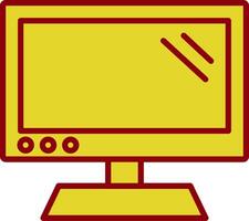 Monitor Line Two Color Icon vector