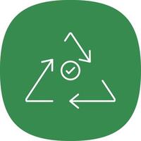 Recycle Line Curve Icon vector