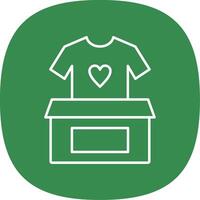 Clothes Donation Line Curve Icon vector