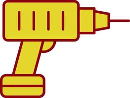 Hammer Drill Line Two Color Icon vector
