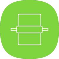 Dough Line Curve Icon vector