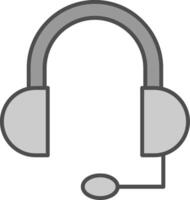 auricular relleno icono vector