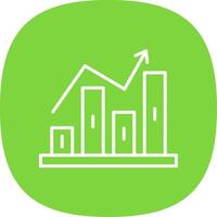 Stock Market Line Curve Icon vector