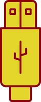 Usb Line Two Color Icon vector