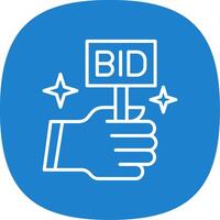 Bid Line Curve Icon vector