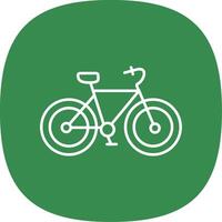 Bicycle Line Curve Icon vector