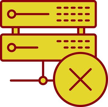 Eliminar datos línea dos color icono vector
