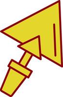 Plastering Trowel Line Two Color Icon vector