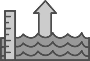 Sea Level Rise Fillay Icon vector