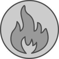 Flame Line Two Color Icon vector