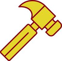 Hammer Line Two Color Icon vector