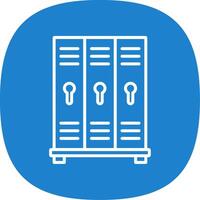 Lockers Line Curve Icon vector