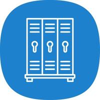 Lockers Line Curve Icon vector