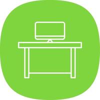 Workspace Line Curve Icon vector