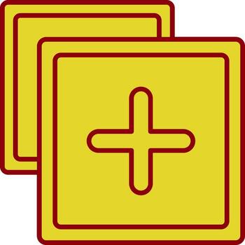 duplicar línea dos color icono vector