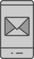 Mail Line Circle Icon vector