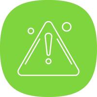 Warning Line Curve Icon vector