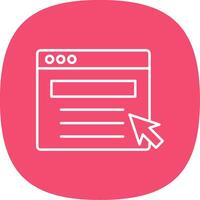 Web Portal Line Curve Icon vector