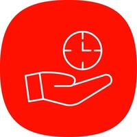 Save Time Line Curve Icon vector