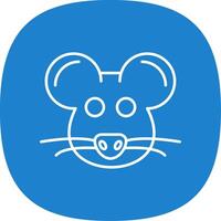 Mouse Line Curve Icon vector