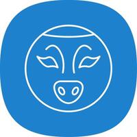 Sloth Line Curve Icon vector