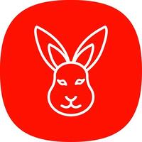 Hare Line Curve Icon vector