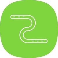 Earthworm Line Curve Icon vector