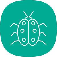 Bug Line Curve Icon vector