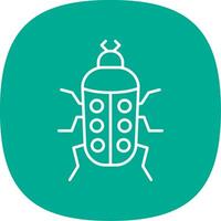 Insect Line Curve Icon vector