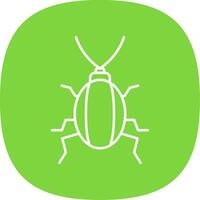 Cockroach Line Curve Icon vector