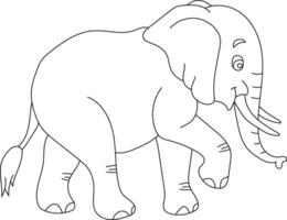 contorno elefante clipart. garabatear animales clipart. dibujos animados salvaje animales clipart para amantes de fauna silvestre vector