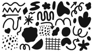 Set of abstract playful shapes vector