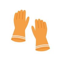 Rubber gardening gloves vector