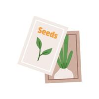 Seed packets illustration vector